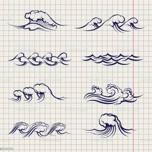 Волны карандашом для начинающих