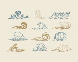 Волна рисунок простой