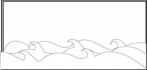 Раскраски Раскраска Волны в океане Океан морской конек