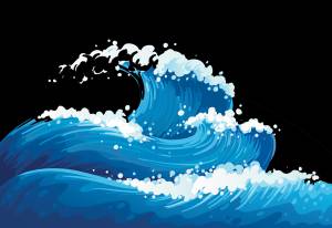 Морская волна рисунок