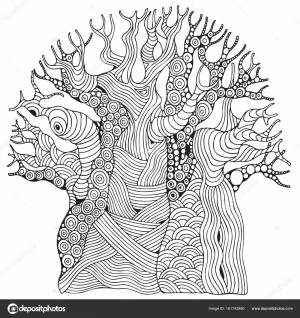 Африканское дерево баобаба Векторное изображение ©imhope