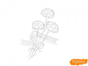 Как нарисовать гвоздику на 9 мая День Победы поэтапно 3 урока