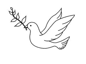 Раскраска Голубь Мира
