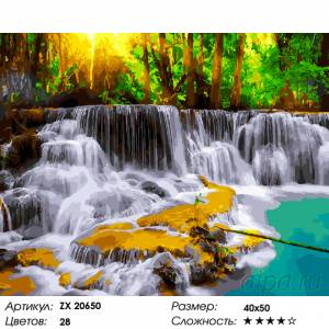 ZX 20650 Тайский водопад Раскраска картина по номерам на холсте Paintboy