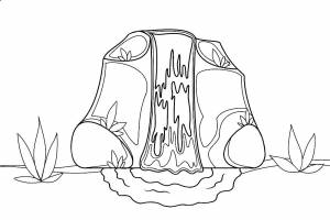Раскраска Водопад