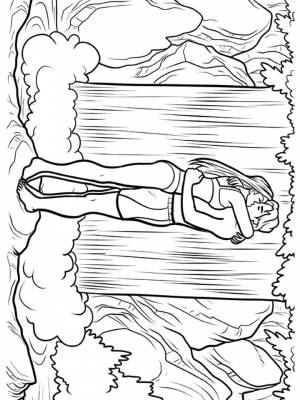 Раскраска Водопад  в формате  для детей