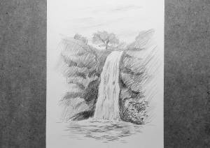 Как нарисовать водопад