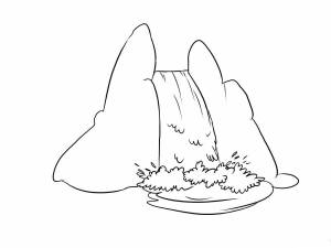 Раскраски Водопад для детей