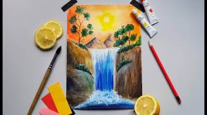 Как нарисовать водопад в сафари