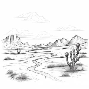 Раскраска пустыня для взрослых