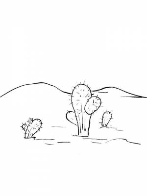 Раскраски Пустыня   в формате