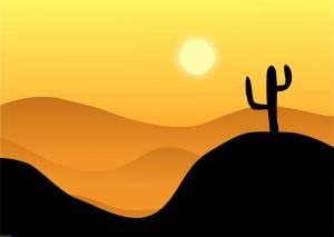 Простой рисунок пустыни