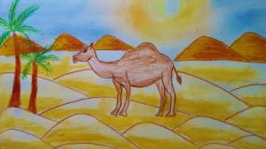 Рисунок на тему пустыня по окружающему миру