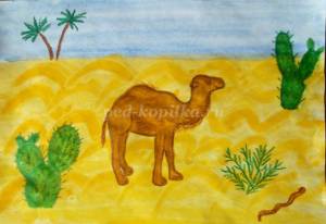 Рисование верблюда в подготовительной группе поэтапно с фото