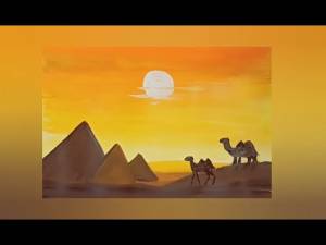 Караван в пустыне рисунок просто