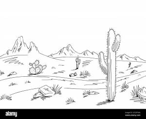 Пустыня раскраска
