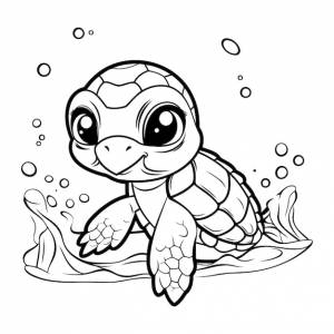 Симпатичная мультяшная черепаха