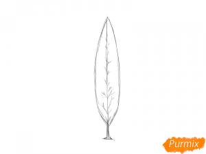 Как нарисовать тополь поэтапно 5 уроков