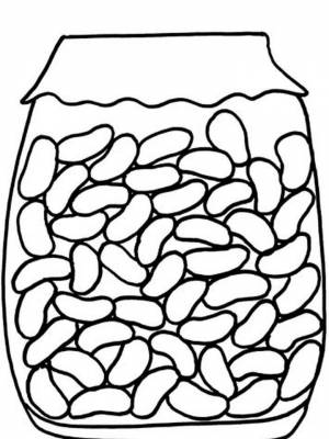 Раскраска Фасоль картинка  для девочек