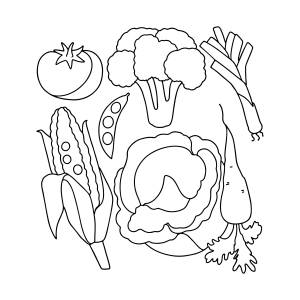 Раскраска Овощи для детей