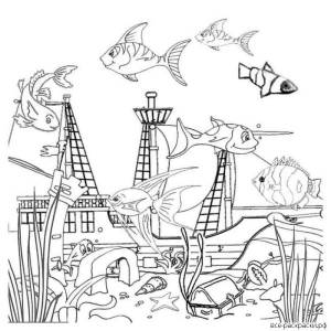 морские раскраски »  4