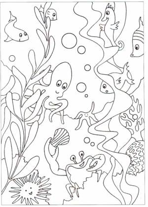 Раскраски Морское дно