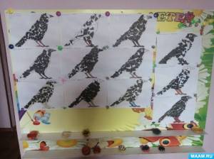 Конспект ООД по обрывной аппликации «Грачи прилетели» для детей средней группы