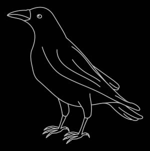 Грач трафарет