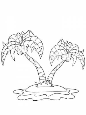 Раскраска Остров картинка на листе  для мальчиков