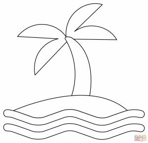 Раскраска Остров