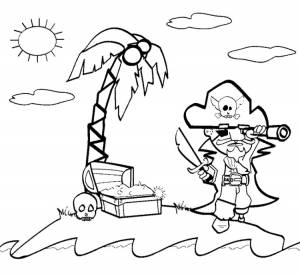 Раскраска остров