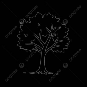 рисунок нарисовать дерево в цвете   контурный эскиз вектор PNG , рисунок дерева, рисунок крыла, цветной рисунок PNG картинки и пнг рисунок для й загрузки