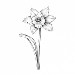 Нарцисс рисунок цветка нарцисса