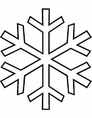 Раскраски Раскраска Большая снежинка снег зима