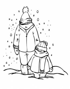 Раскраски его, Раскраска под снегом снег