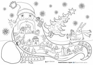 Зимняя раскраска зима новыйгод раскраски