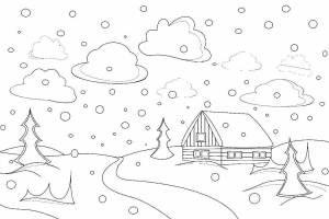 Раскраски Идет снег