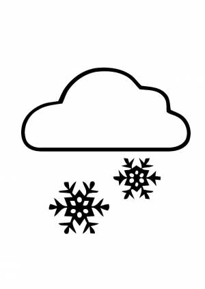 Раскраски Раскраска Снежинки снег, Download print coloring page