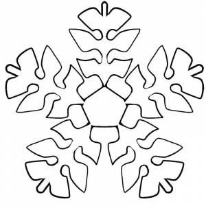 Раскраски Раскраска Причудливая снежинка снежинки, Download print coloring page