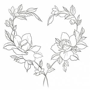 Раскраска цветы розы иллюстрация клипарт арт