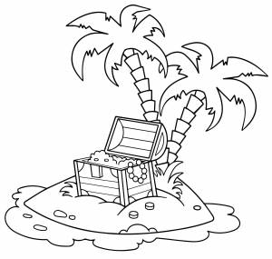 Остров раскраска для детей