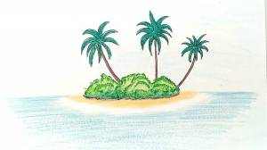 как нарисовать остров
