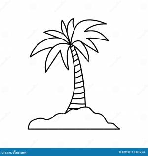 Остров рисунок легкий