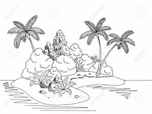 Остров раскраска для детей