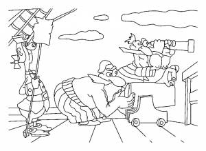 Раскраска остров сокровищ