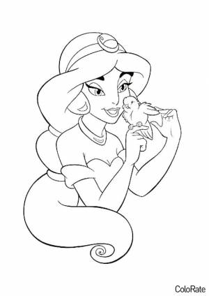 Раскраска Жасмин