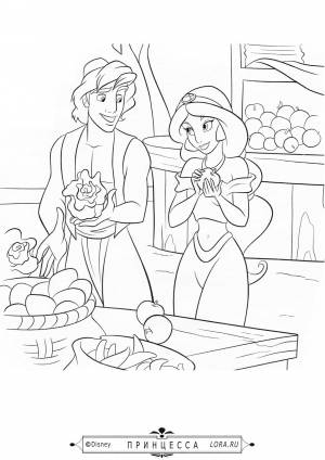 Жасмин и Аладдин отправсь на базаре