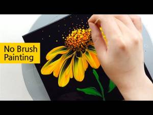 Как нарисовать Герберы акриловой краской в технике one stroke