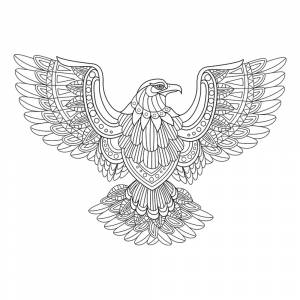 Раскраска Орёл для взрослых