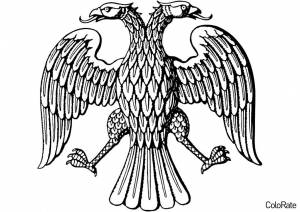 Раскраска Двуглавый орёл